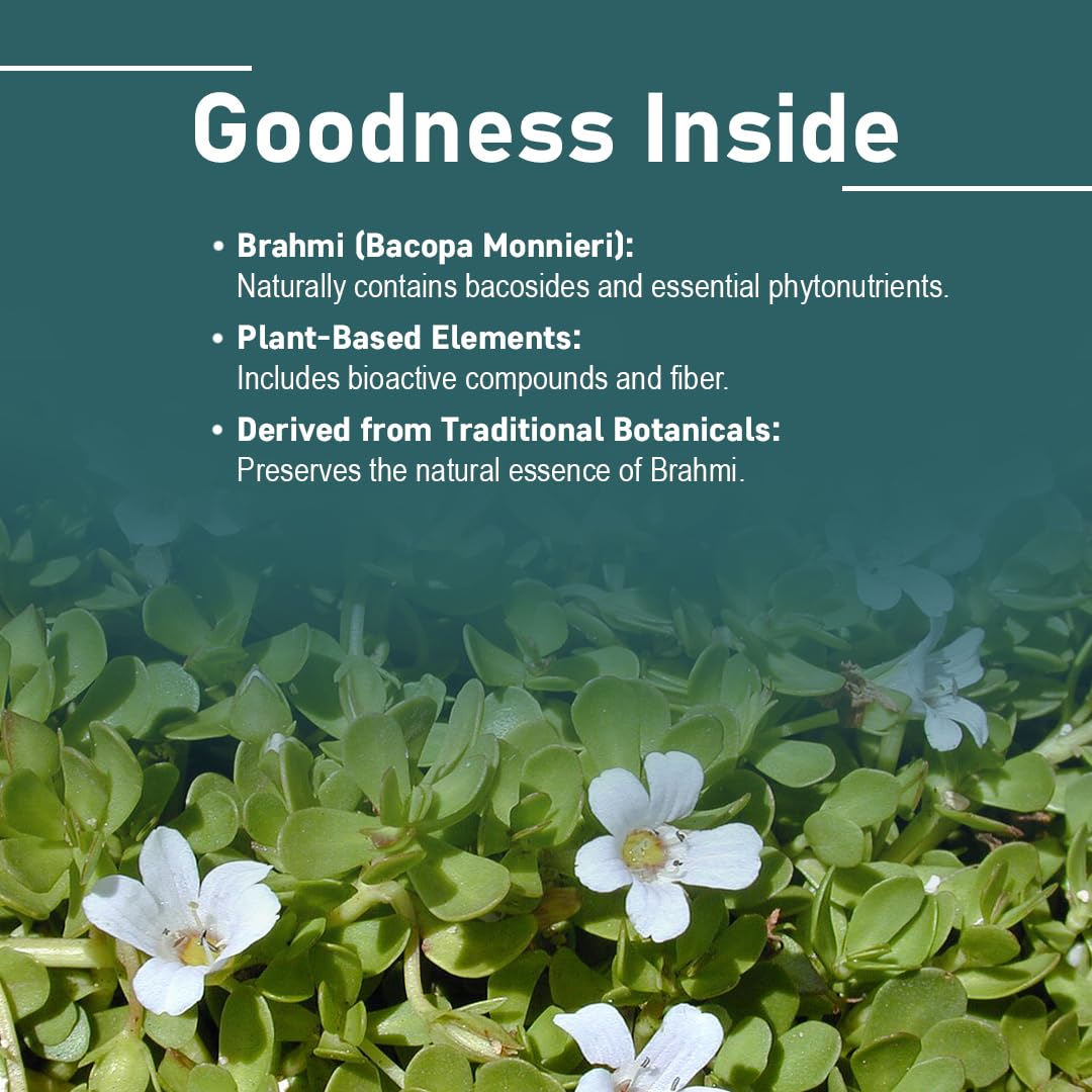 Brahmi Tablets - 90 Tablets, 1000 mg |45 Days Supply | by mi Nature | 100% Natural Brahmi Tablets | Vegan | Bacopa Monnieri | from India - Image 3