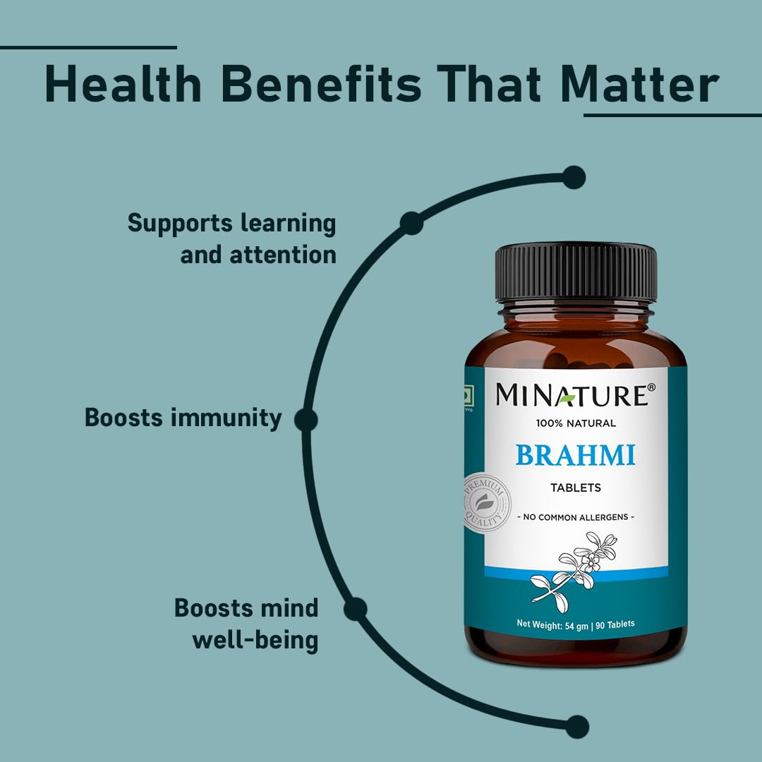 Brahmi Tablets - 90 Tablets, 1000 mg |45 Days Supply | by mi Nature | 100% Natural Brahmi Tablets | Vegan | Bacopa Monnieri | from India - Image 4