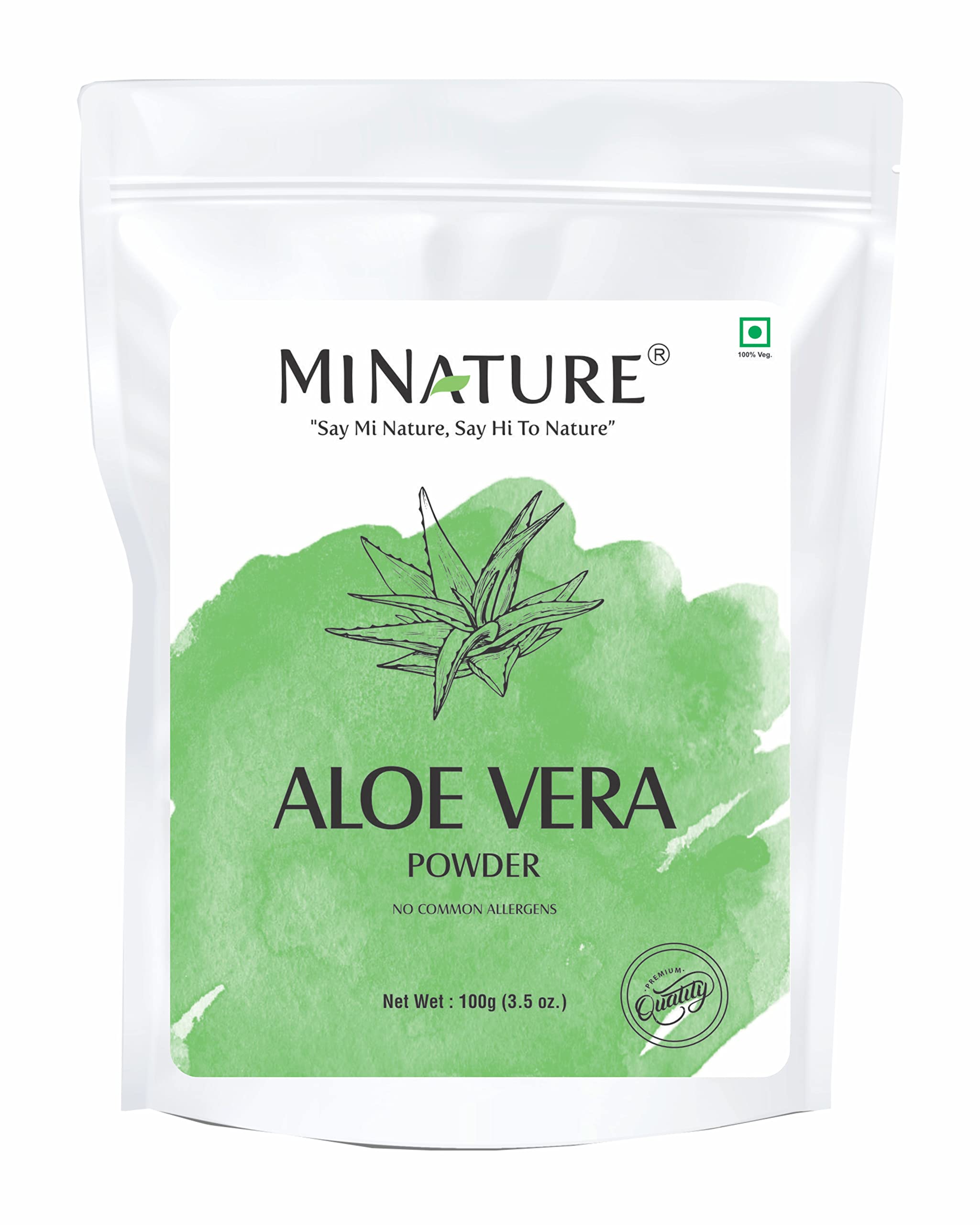 Set Hair Care by mi Nature | Includes Aloe Vera Powder (100g) & Hibiscus Powder (114g) All Pure and Natural Free from Chemical |Made in India - Image 6