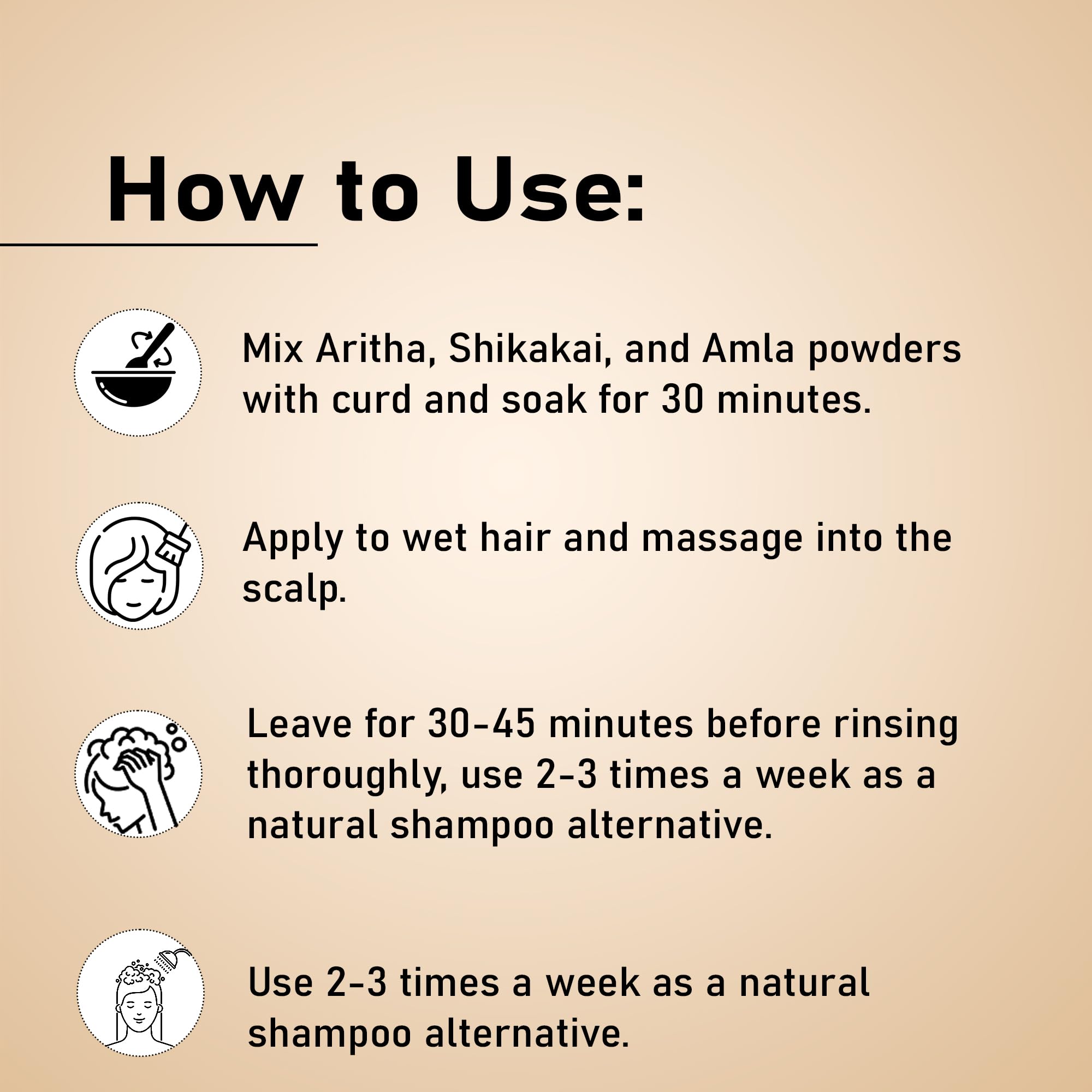 Combo Of Amla Powder Aritha & Shikakai (Pack Of 3) | For Natural Beautiful Hair | Hair Pack for Hair, Conditioning, Smooth, and Shinny, and all types of Hair | 100 Each (100g*3) - Image 4