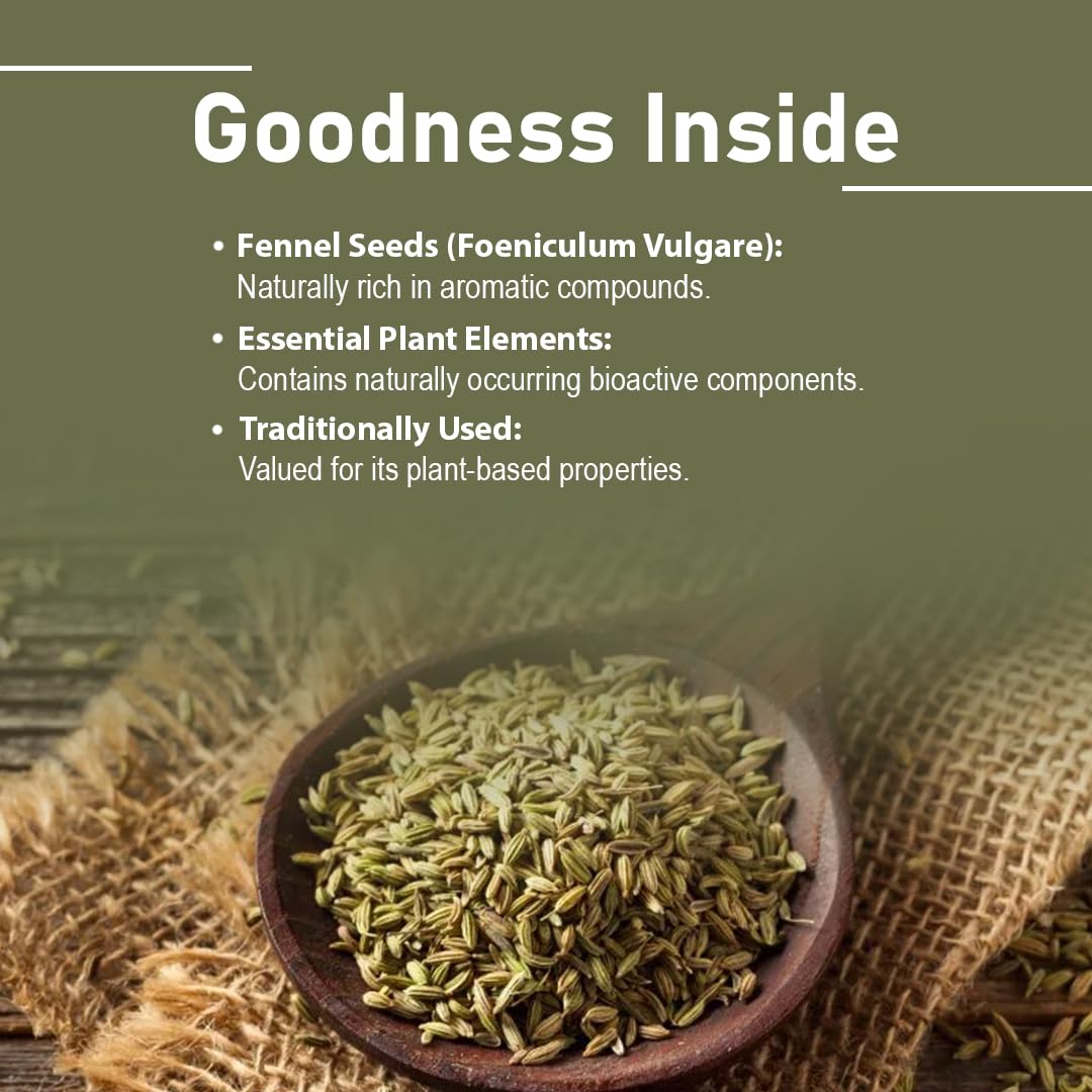 Fennel Seed Tablets by mi Nature | 90 Tablets, 1000 mg | 45 Days Supply | Foeniculum vulgare| - Image 3