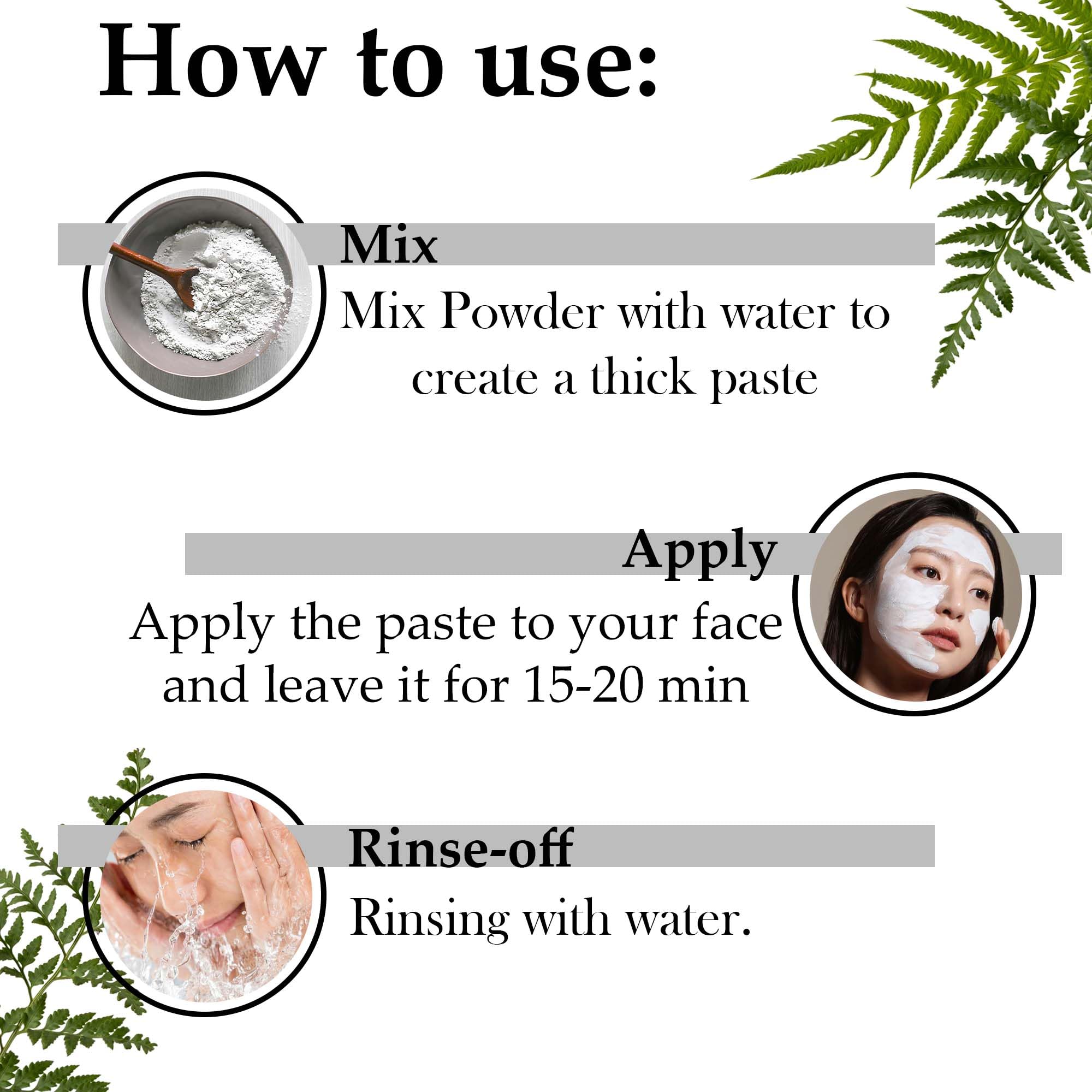 Light Kaolin Clay Powder by mi nature | For Detoxifying Facial Cleansing| Use to make Masks, Creams, Scrubs, Bath Bombs, Body Wash and Soaps | For Gentle Care Made In India | 100g (3.5Oz) - Image 5