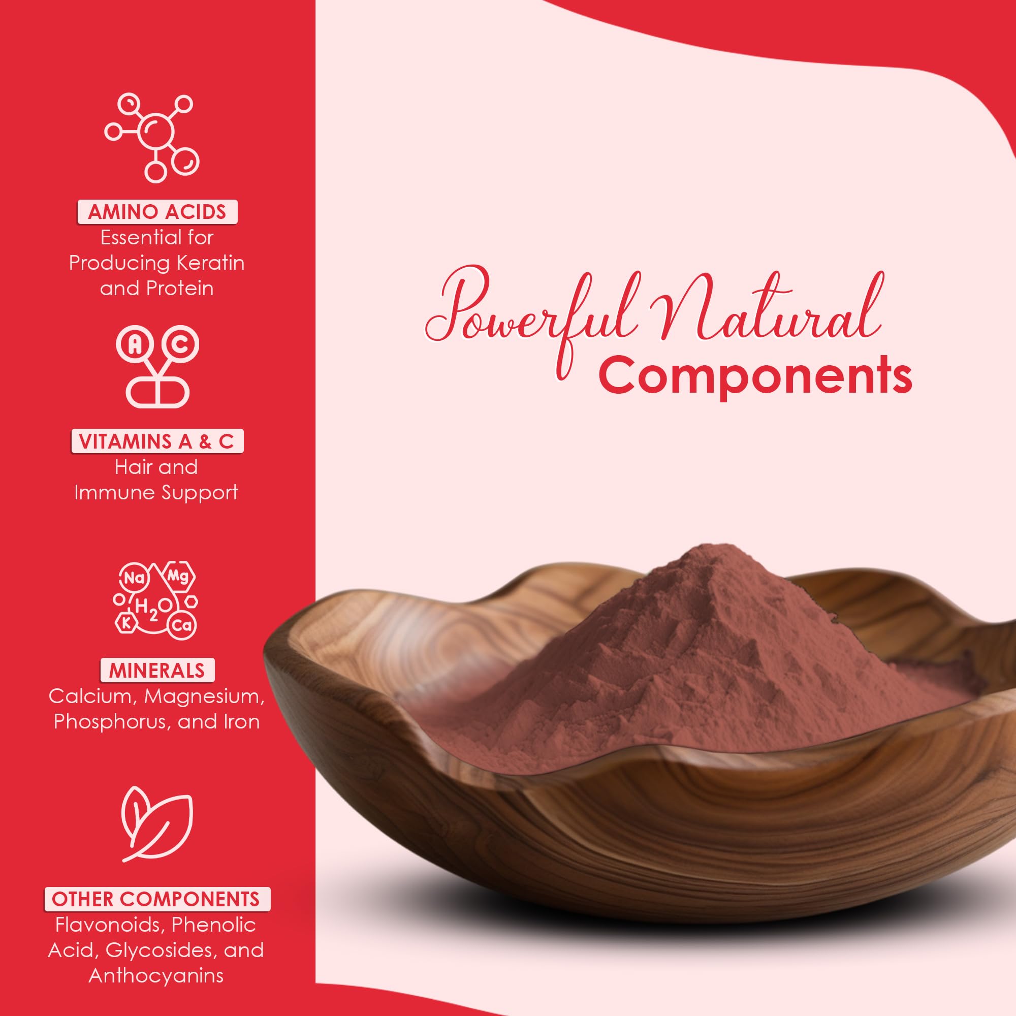 Mi Nature 100% Pure Hibiscus (Gudhal) Powder 454g (16 oz) | 100% Natural (Sabdariffa) Powderfor Hair Care, Face Pack, Tea & DIY Herbal Remedies - Image 4