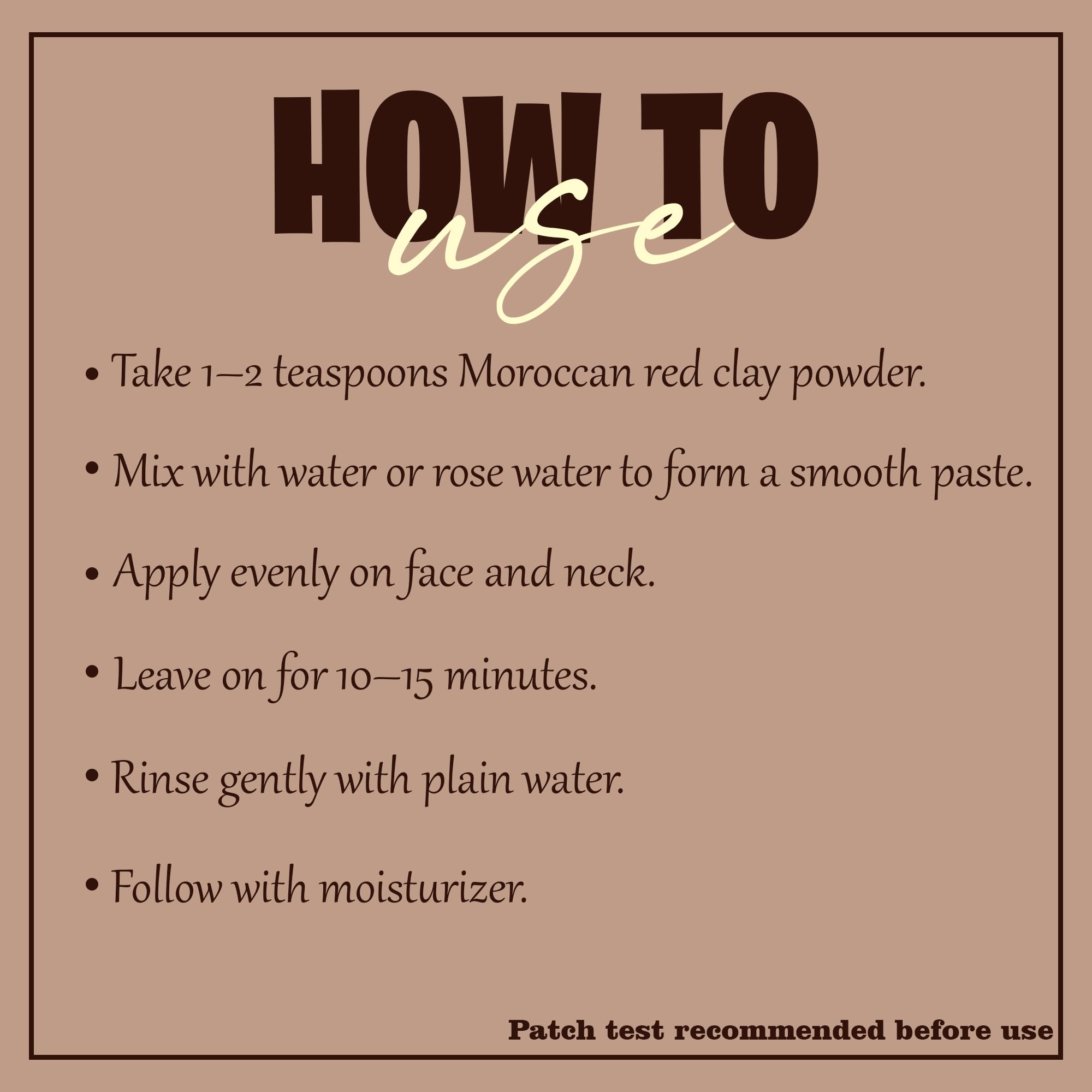 Mi Nature 100% Pure Moroccan Red Clay 227g(8oz) | Hair & Body Care Powder |Traditional Rhassoul Clay |Deep Pore Cleansing Mask for All Skin Types - Image 4