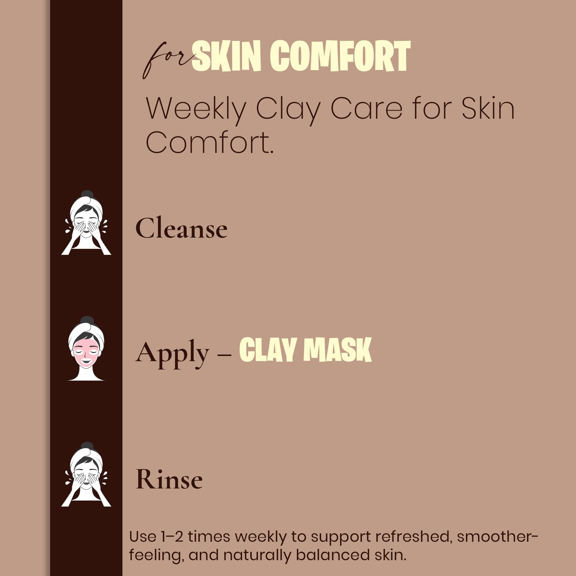 Mi Nature 100% Pure Moroccan Red Clay 227g(8oz) | Hair & Body Care Powder |Traditional Rhassoul Clay |Deep Pore Cleansing Mask for All Skin Types - Image 5