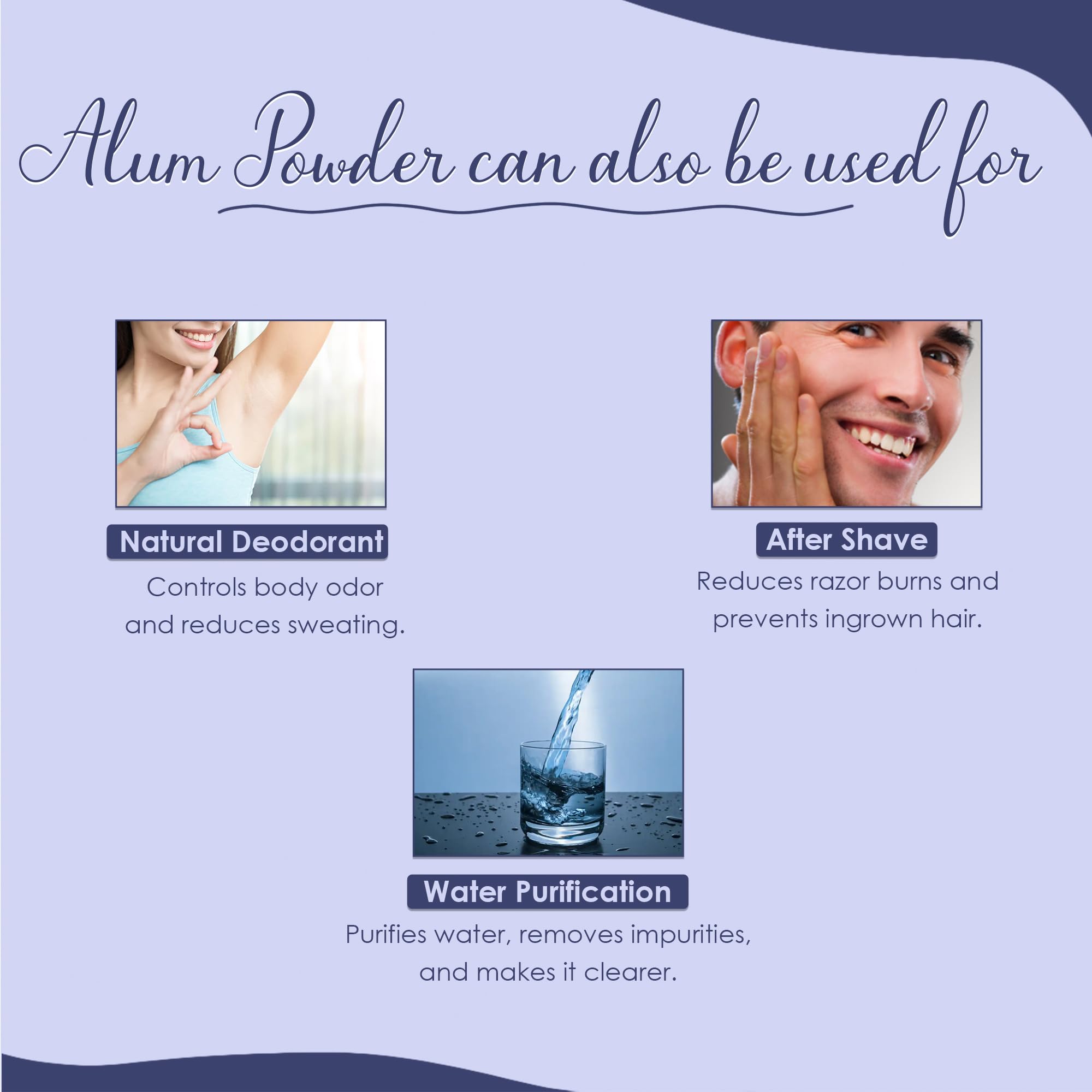 Mi Nature Alum Powder Potassium (Fitkari/Phitkari) -100% Natural Skincare for Acne, Odor Control & Water Purification Face Mask for |Pore Refining 454g (16oz) |Face Pack Powder |Cruelty-Free - Image 4