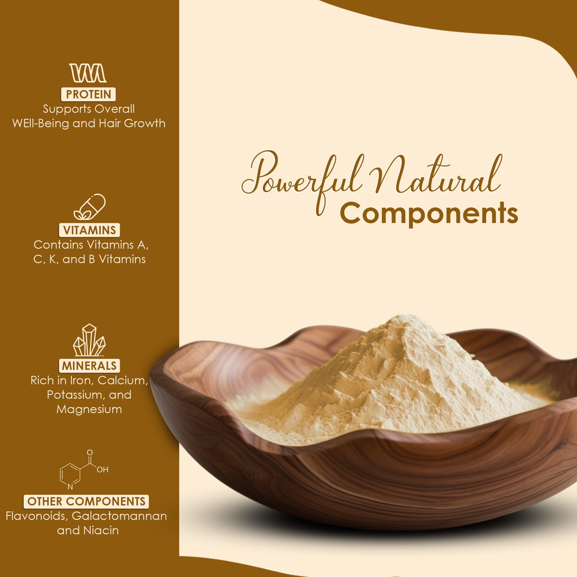 Mi Nature Fenugreek Powder - 100% Natural Trigonella Foenum Seeds - Pure Methi Powder for Cooking, Hair and Skin Care - 100g (3.5oz) Resealable Pouch - Image 4