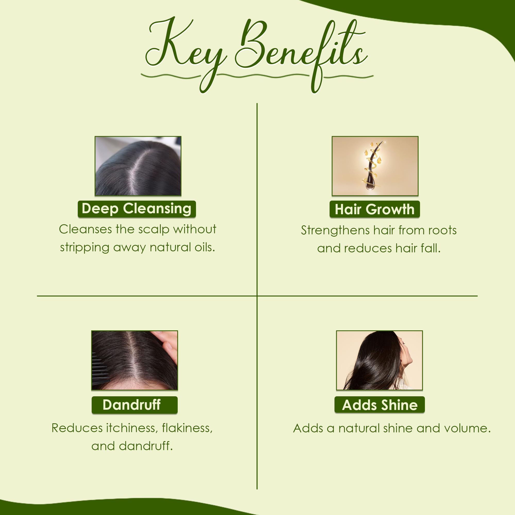 Mi Nature Hair Care Pack with Hair Brush |Triple Action Amla Aritha Shikakai Formula | 100g Pure Herbal Blend for Strong Shiny Hair |Natural Cleansing Powder |Chemical Free Wash for Damaged & Dry Hair - Image 3