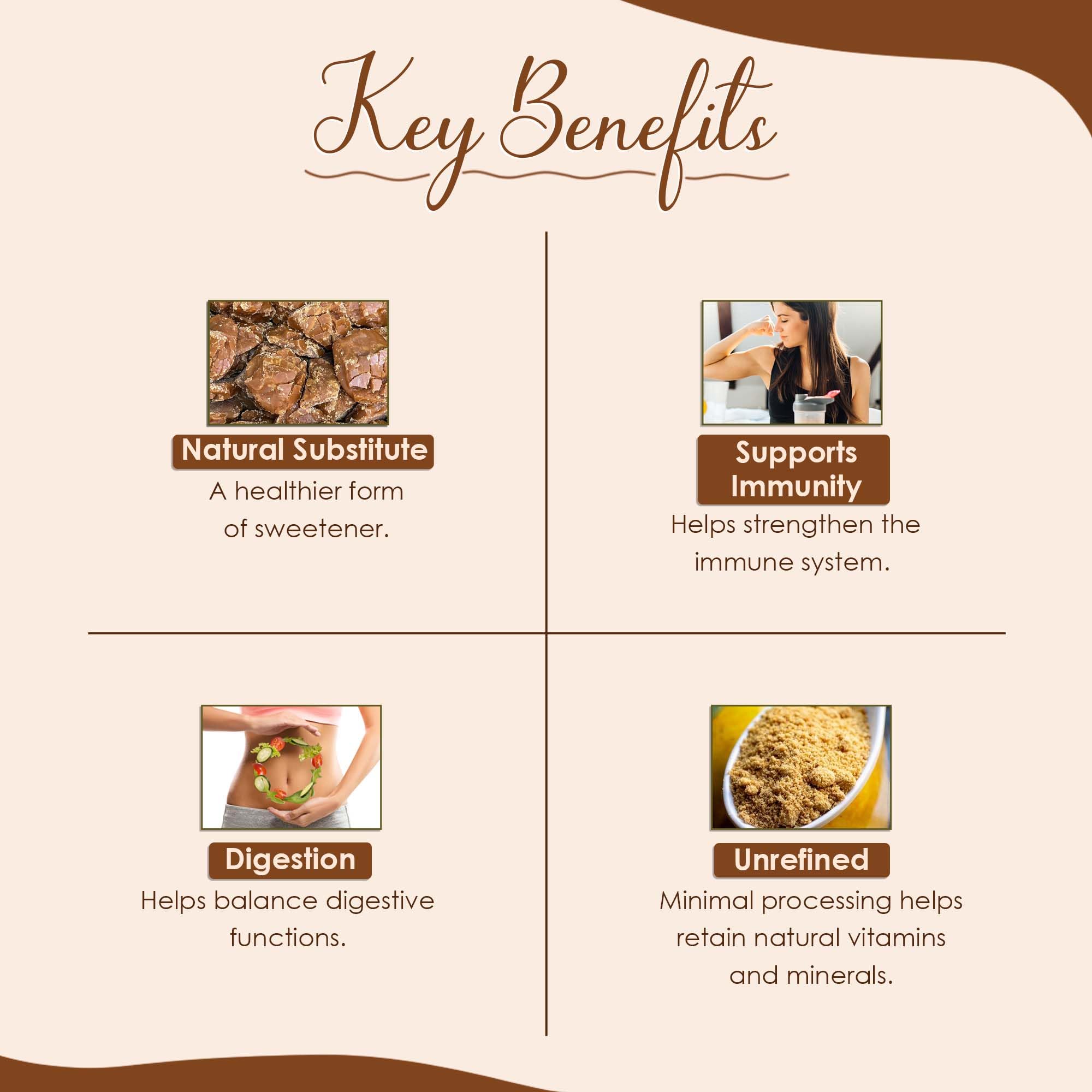 Mi Nature Jaggery Powder | Pure & unrefined Farm Fresh Sugarcane Gur/Gud |Rich in Vitamins & Minerals |Natural Sweetener & Sugar Substitute| No additive & Preservative |250g(8.81oz) - Image 4