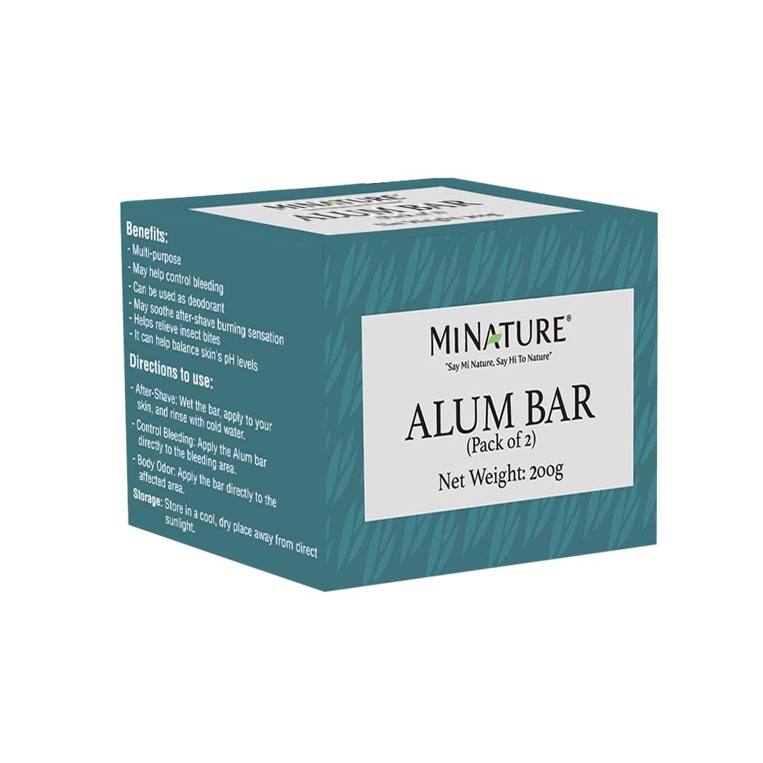 Mi Nature Pure Alum Bar 2 pack (100g*2) |Natural Phitkari Block |Potassium Alum Stone |Shaving Bar |Skin Astringent |Water Clarifier |Odor Control - Image 4