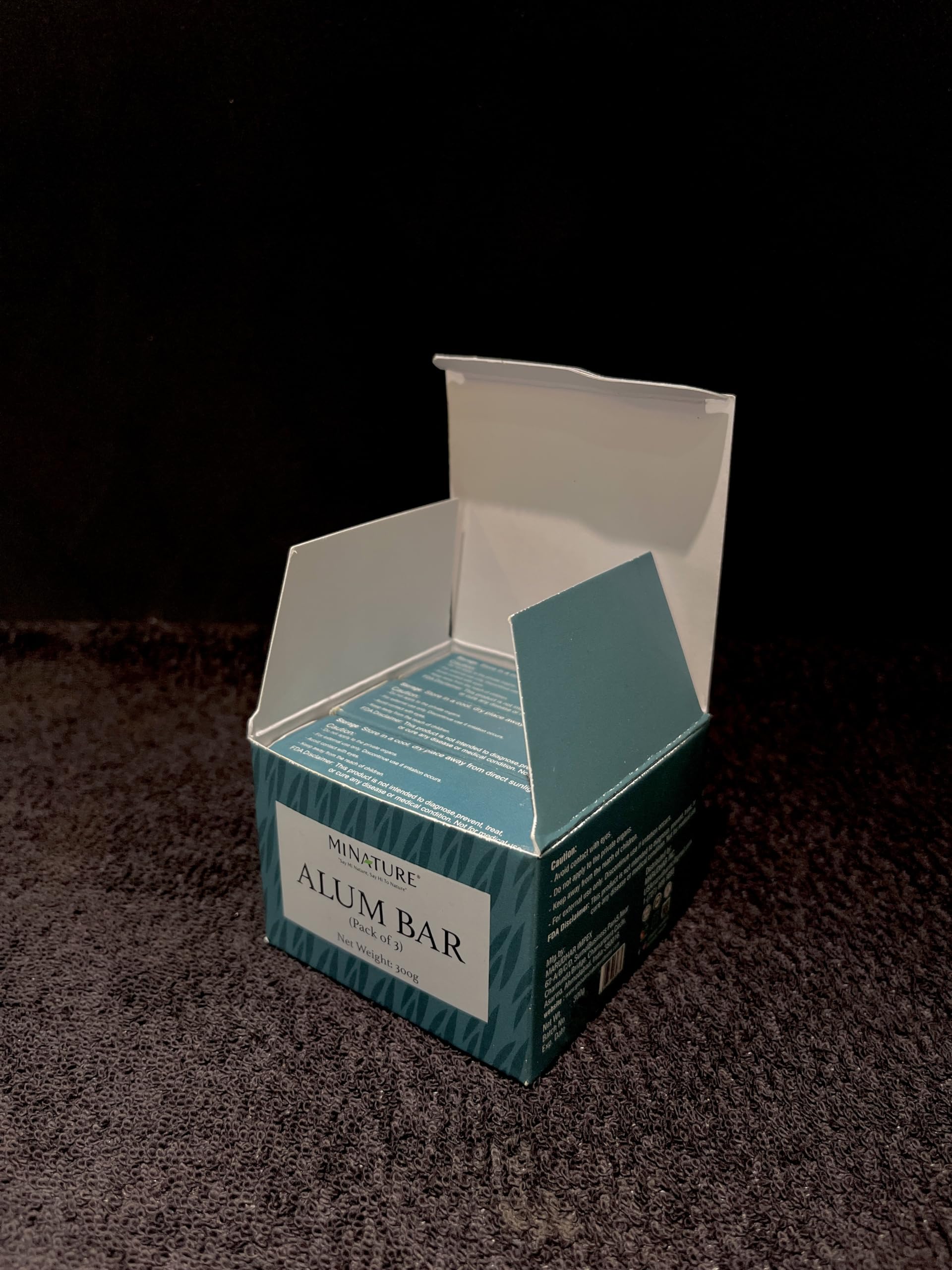 Mi Nature Pure Alum Bar Pack of 3(100g*3)|Natural Phitkari Block |Potassium Alum Stone |Shaving Bar |Skin Astringent |Water Clarifier |Odor Control - Image 3