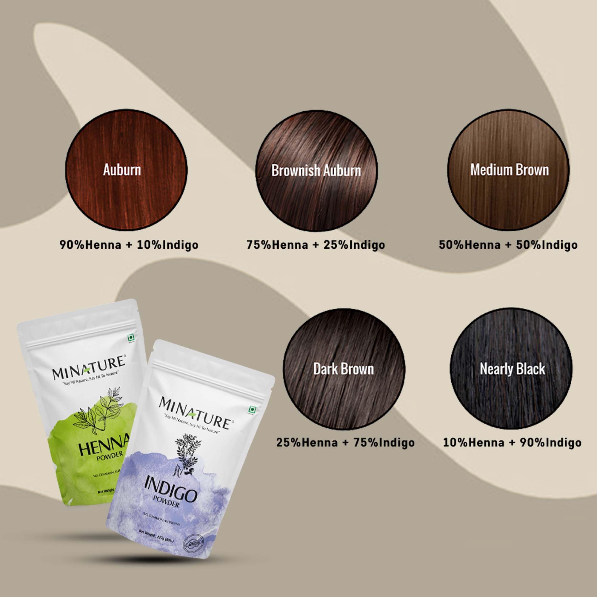 Mi Nature TriHerb Color Combo 300g (100g x 3) | Natural Care Kit with Henna, Indigo & Amla Powder | Colour With Care - Image 6