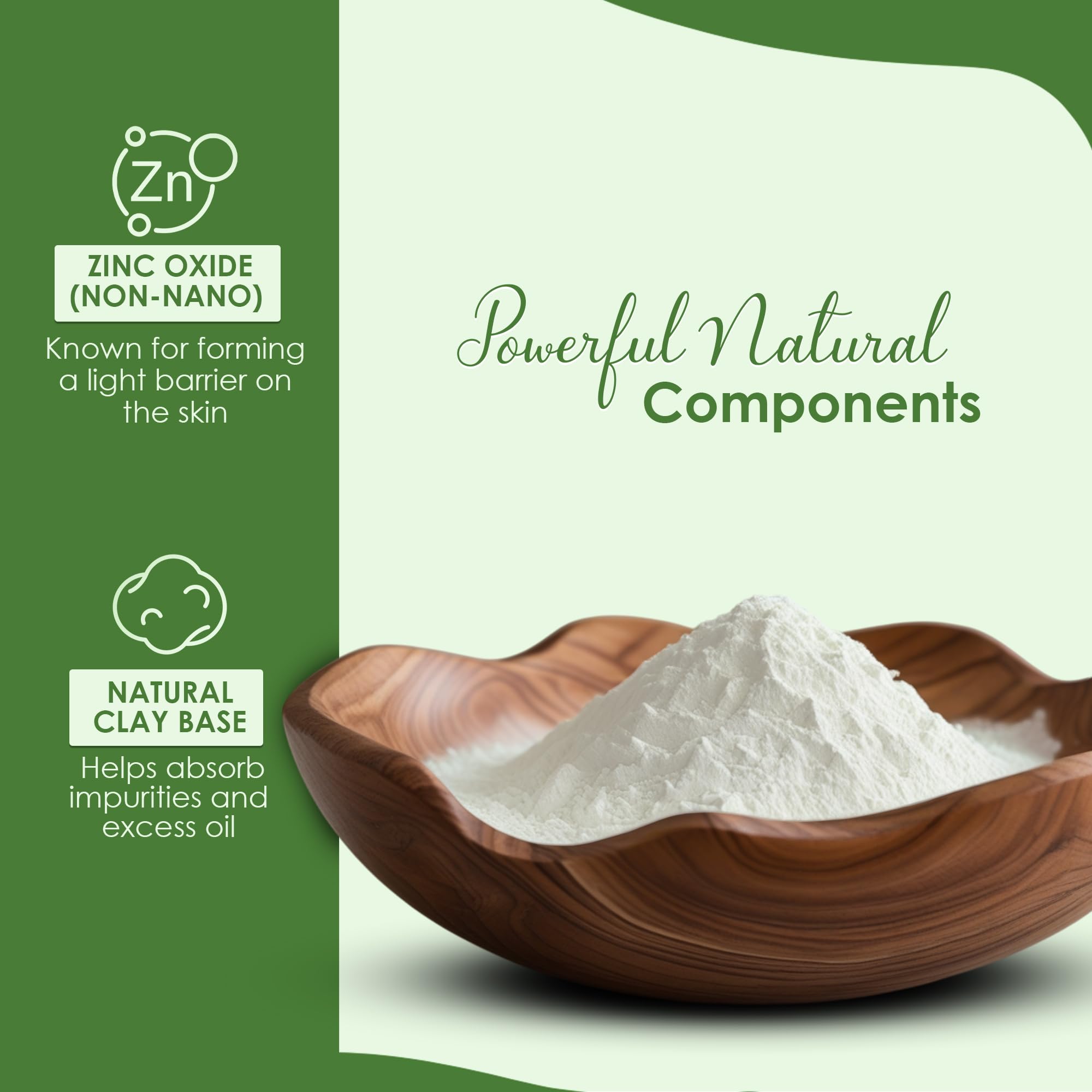 Mi Nature Zinc Oxide Powder 100g(3.5oz) | Skin Moisturizer | Herbal Skincare | Calming and Protective Properties| Multi-use | Natural Oil Balancer - Image 3