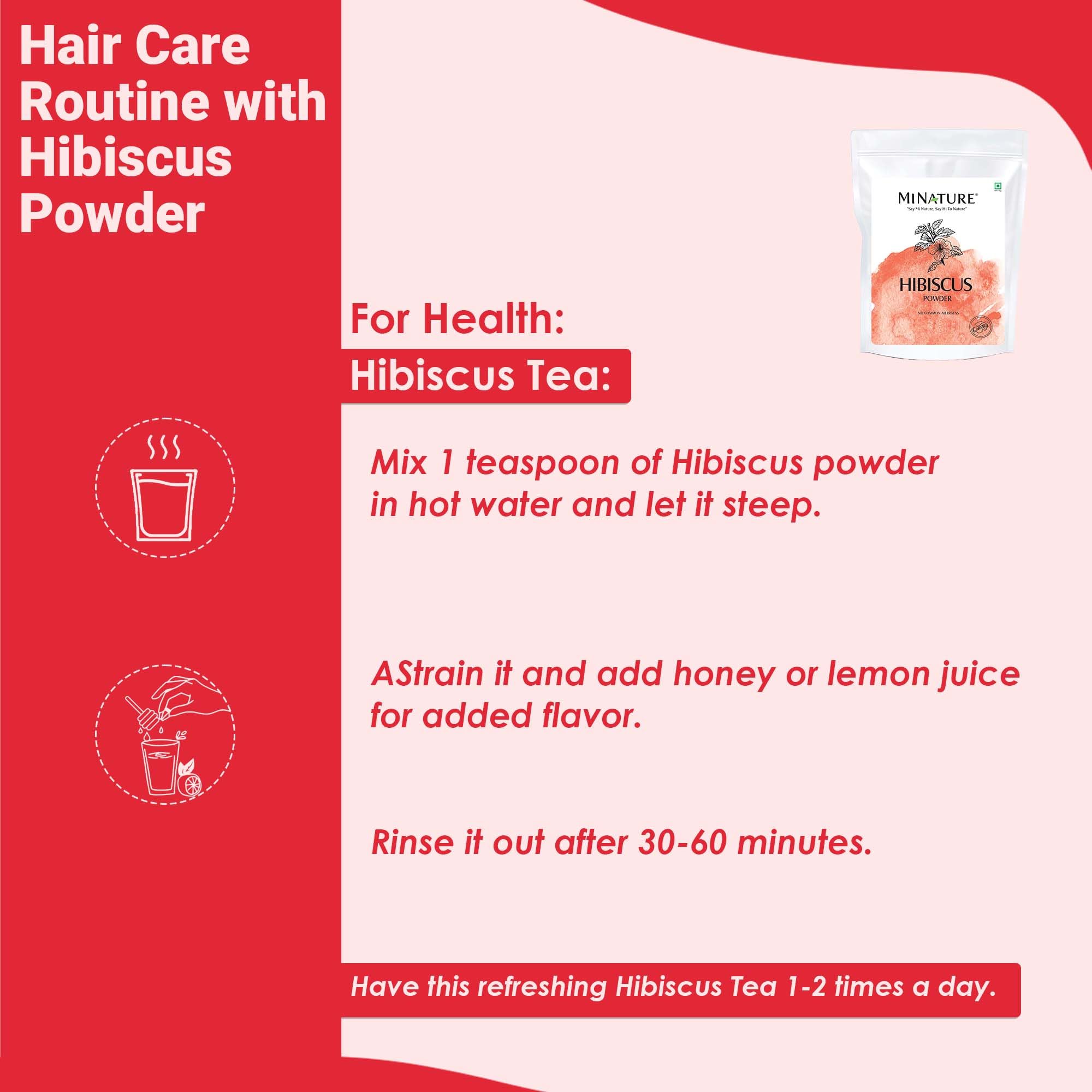 Mi Nature 100% Pure Hibiscus (Gudhal) Powder 454g (16 oz) | 100% Natural (Sabdariffa) Powderfor Hair Care, Face Pack, Tea & DIY Herbal Remedies - Image 7