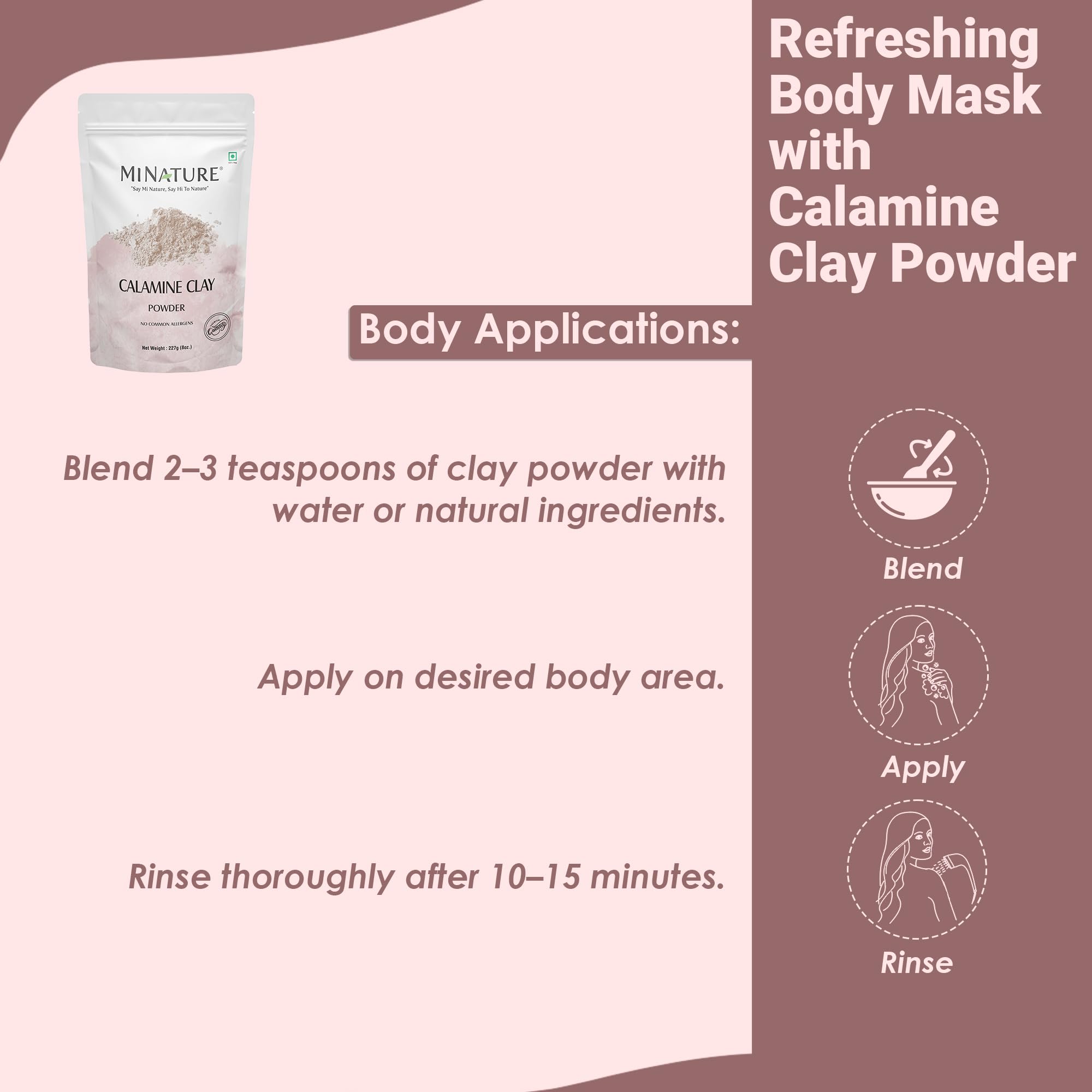 minature Calamine Clay Powder| 227g (8oz) | Pure & Natural | For DIY Face Mask, Scrub, Soaps & Bath Bombs | For All Skin Types | Gentle Cleansing, & Unisex Care - Image 6