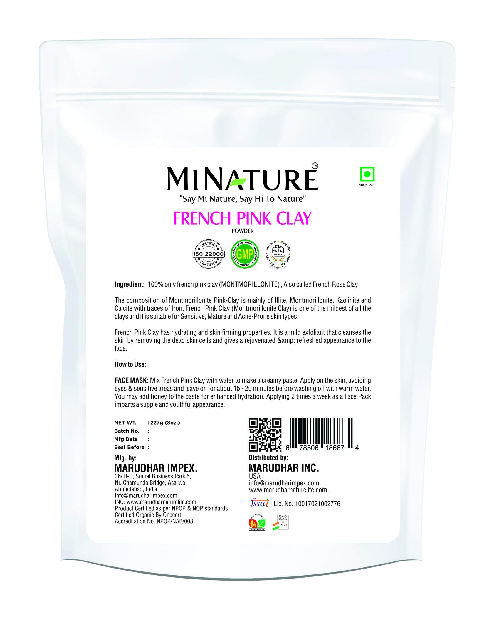 minature Combo French Green clay and French Pink clay powder 227g(8oz) | All skin types| 100% Natural | Soap making, Face pack - Image 5