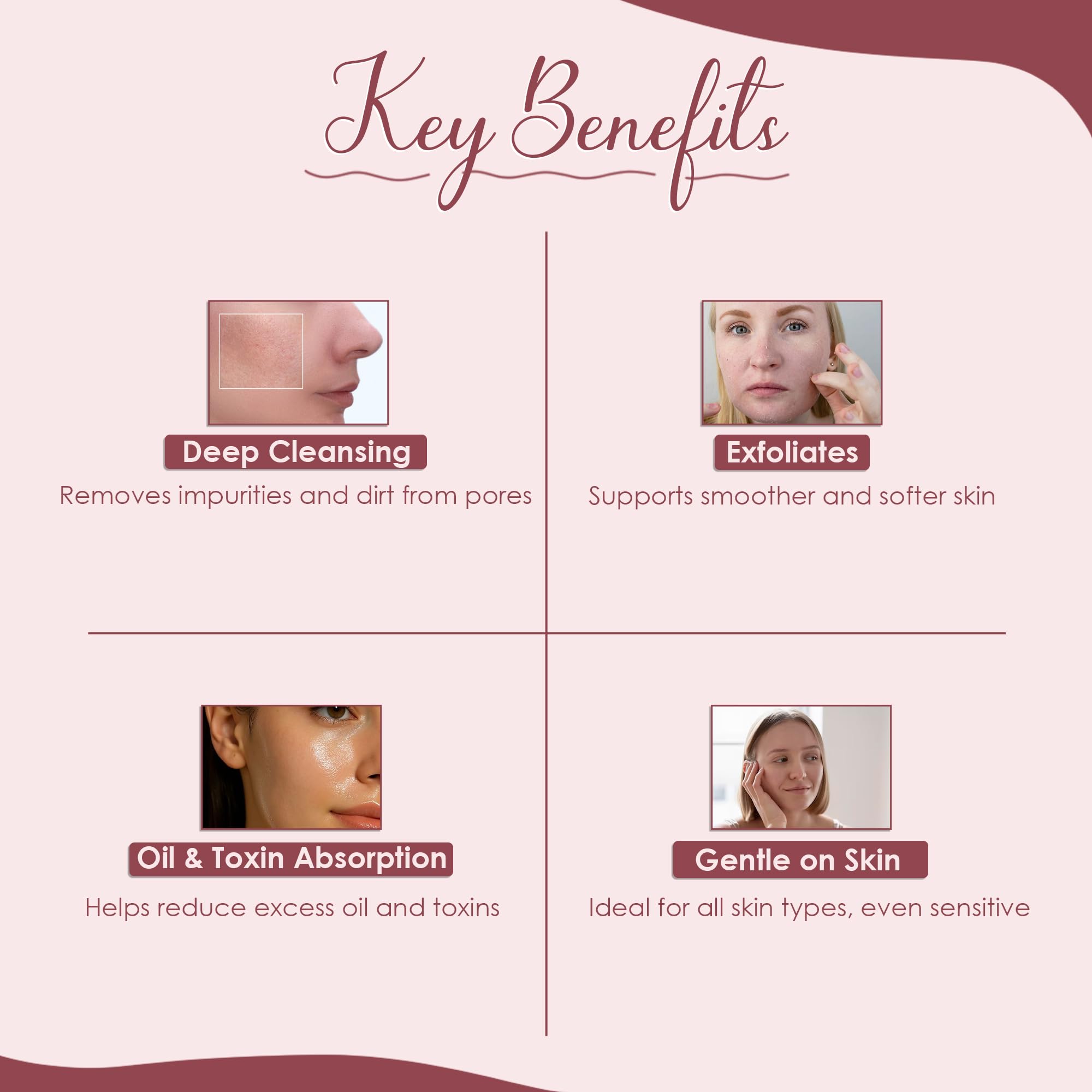 minature Deep Detox Duo Face Mask Activated Charcoal & French Pink Clay Powder | 100% Pure & Natural | Oil Control,Teeth Whitening | DIY Face Pack & Skincare | 100g Each | Chemical & Cruelty-Free - Image 6