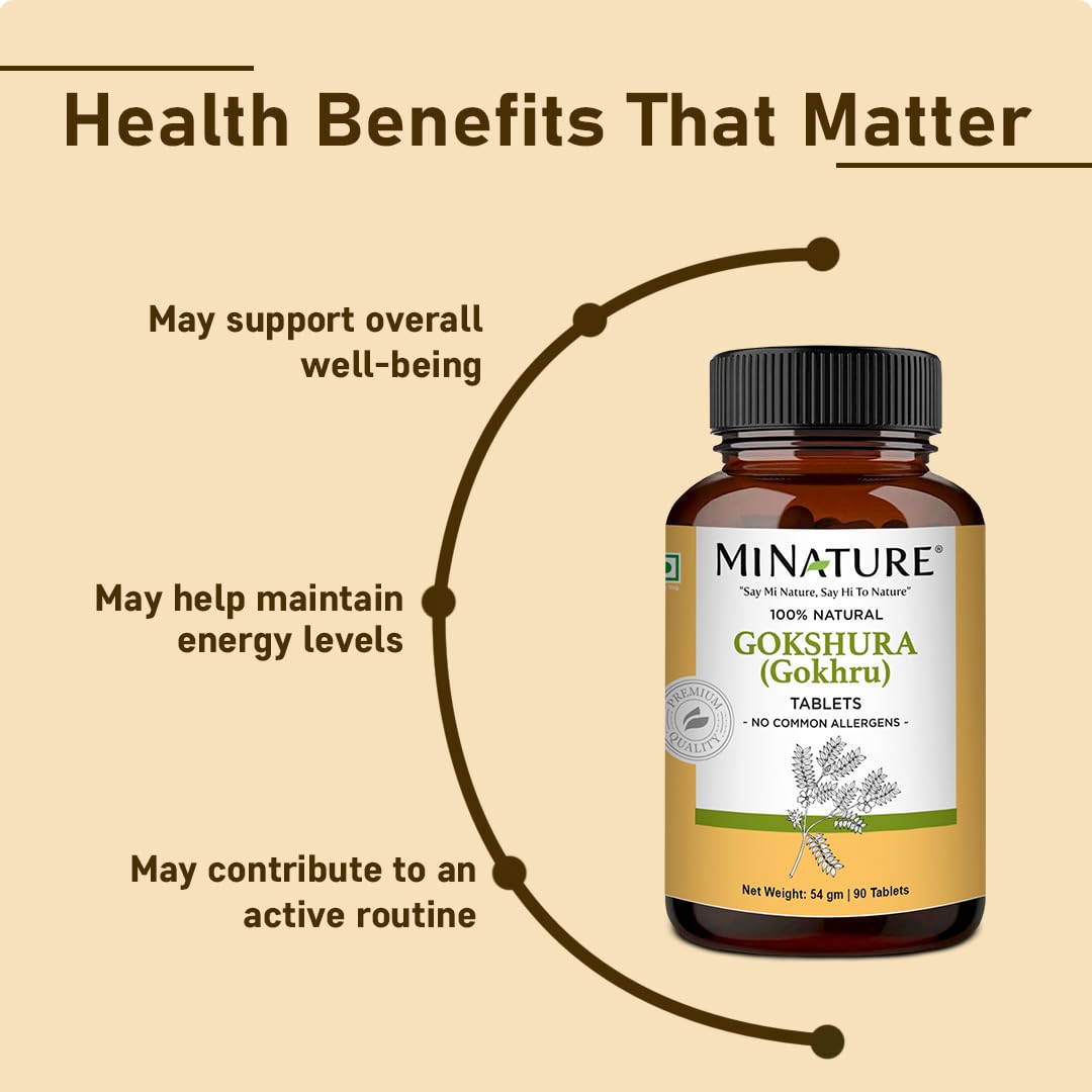 minature Gokshura (Tribulus Terrestris) Tablets - Pure Plant Based Herbal Supplement | Natural & Gluten Free | 90 Count, 45 Day Supply - Image 3