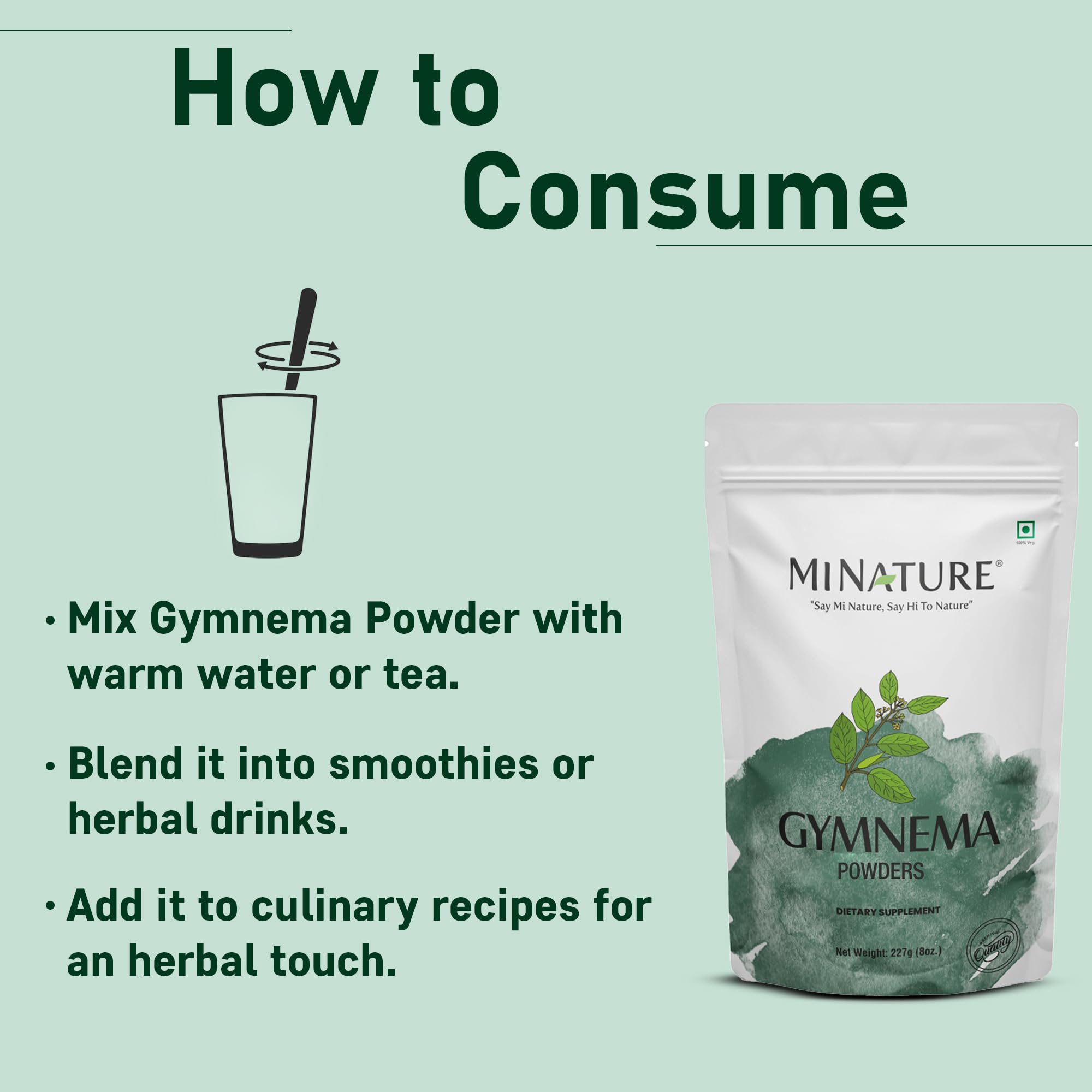 minature Gymnema Powder| 227g (8 oz)(0.5 lb) |Pure & Natural | Non-GMO, No Preservatives| Gurmar |Traditionally Used for Wellness Support - Image 4
