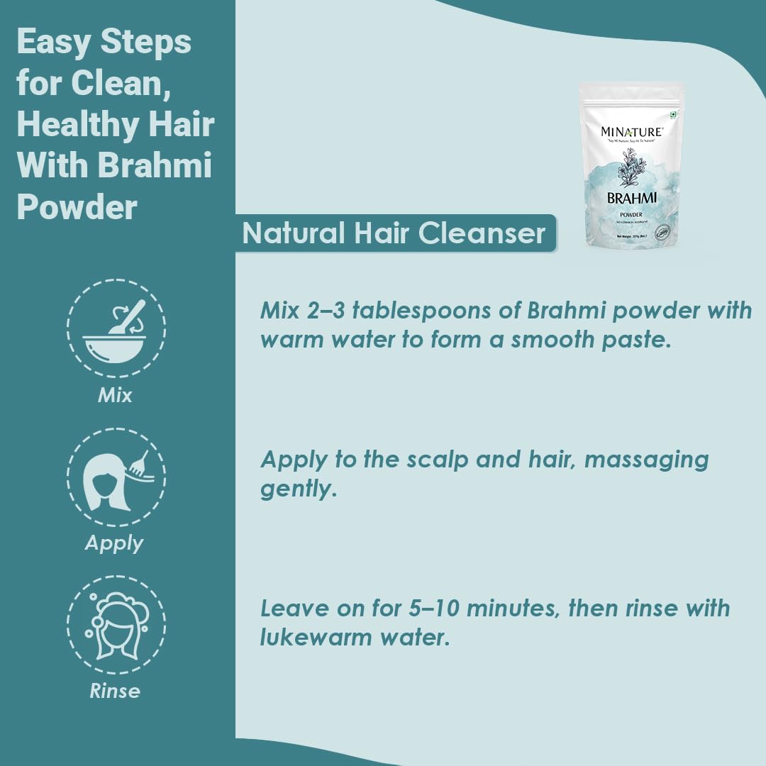 minature Organic Brahmi Powder (Bacopa Monnieri) - 227 g / 8 OZ / 1/2 lb | Promotes Hair Growth - Image 6