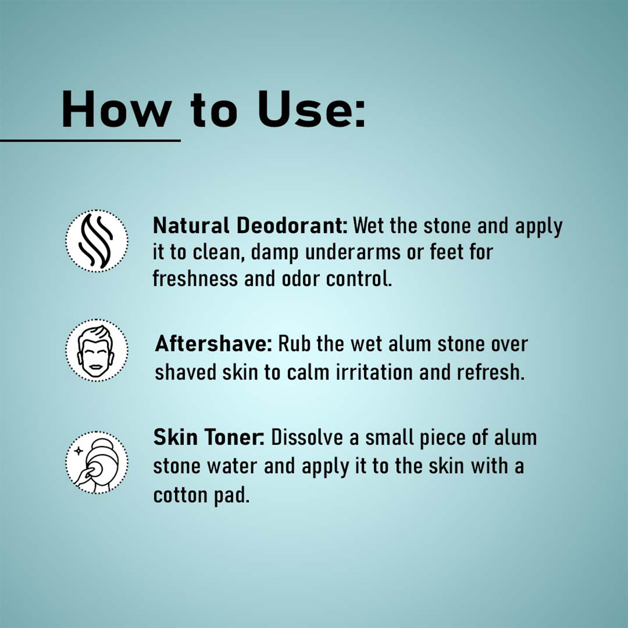 minature Potassium Alum Stone 500g |Phitkari Block| Pure Fitkari for Post Shave Care | Skin Care & Multiple Uses| Natural Deodorant - Image 4