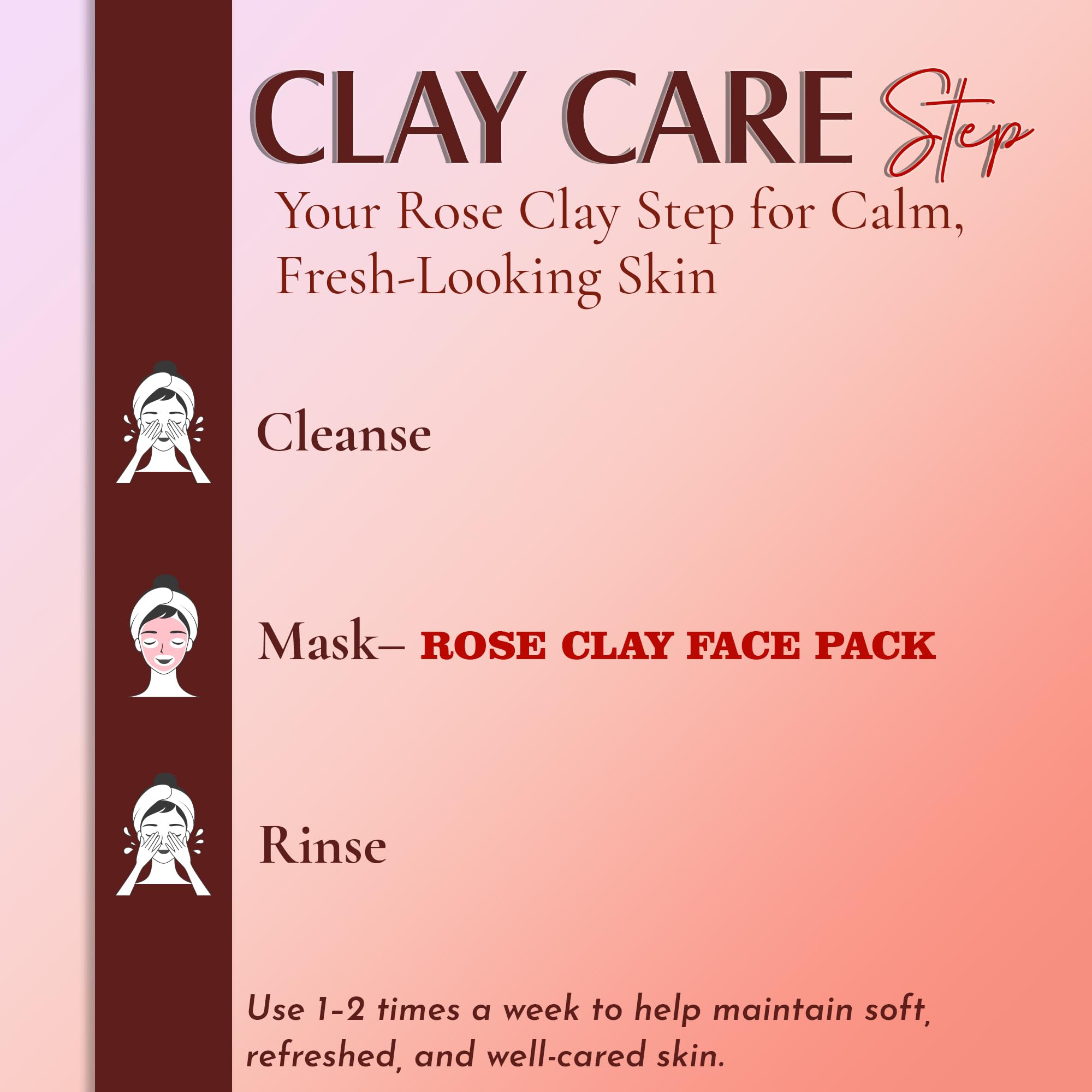 minature Pure Rose Clay 227g (8oz) | 100% Natural Premium Pink Kaolin Powder for Facial Masks & Cleansing | All Skin Types - Image 4