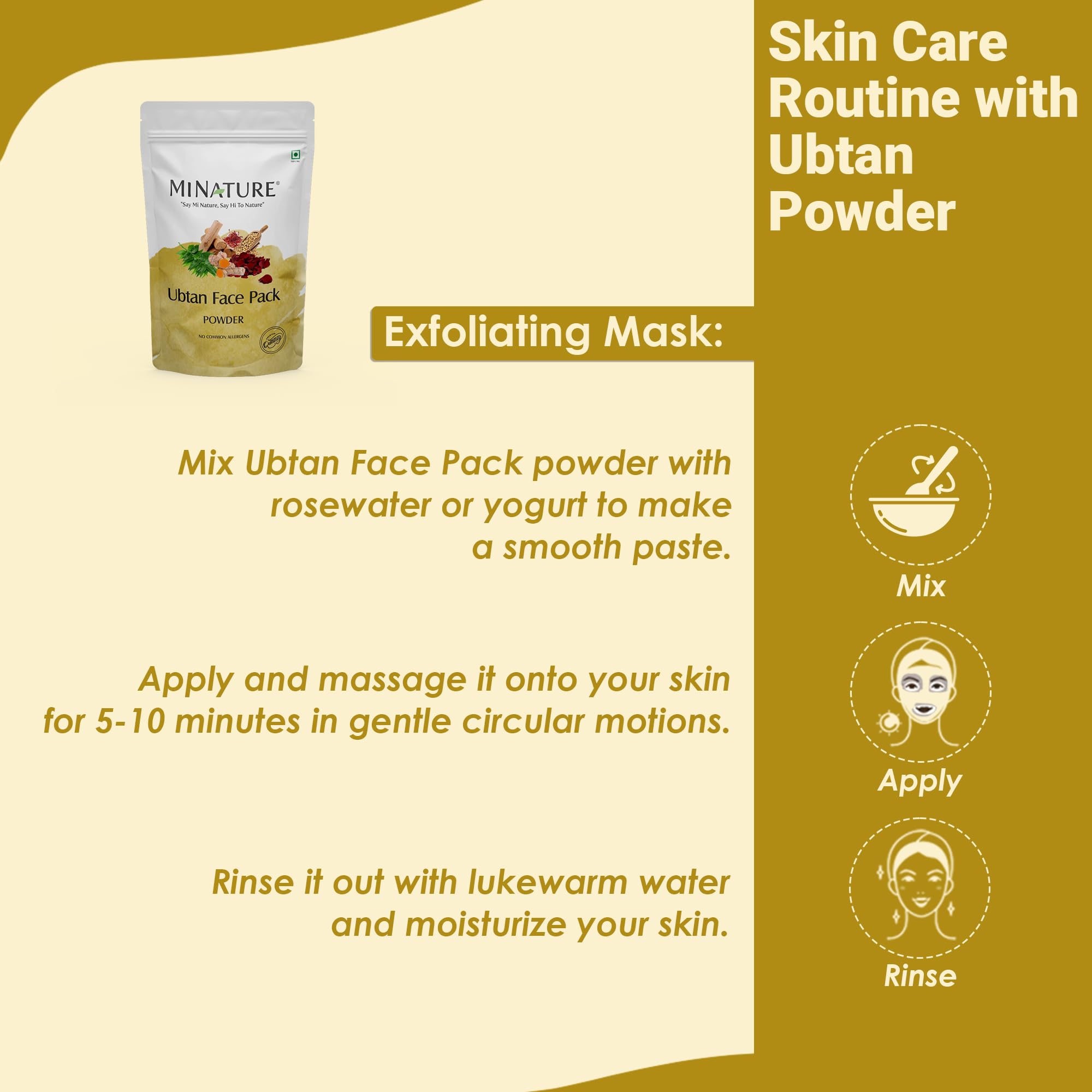 minature Ubtan Powder| 100g (4oz), Turmeric, Barley, Chickpeas, Neem, Sandalwood, Mograflower, Saffron & Rose Petal |Traditional DIY Pack | From India - Image 6